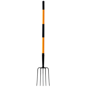 Vnimti Pitch Fork For Gardening 5 Tine Pitchfork Heavy Duty With Fiberglass Handle 58 Inches