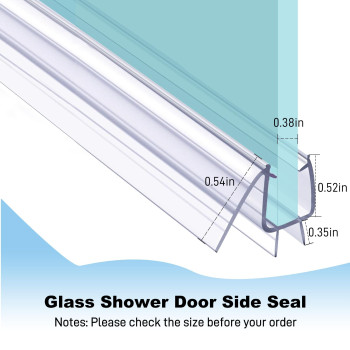 Shower Door Bottom Seal 38 X 39 Clear Pvc Shower Door Sweep 4 Pack Frameless Shower Door Seal Strip With Drip Rail Sto