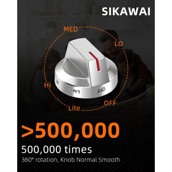 Sikawai Dg9403500Az Fit For Samsung Stove Knob Dg9403500V Dg9403500W Designed Specifically For Samsung Stove Models Ne63T