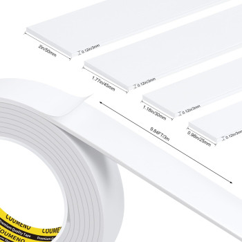 Coumeno Eva Singlesided Adhesive White Foam Tape Singlesided Sealing Strip Foam Pad Sponge Tape Window Weatherproof Selfadh