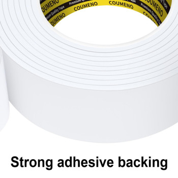 Coumeno Eva Singlesided Adhesive White Foam Tape Singlesided Sealing Strip Foam Pad Sponge Tape Window Weatherproof Selfadh