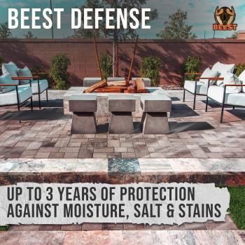 Beest Paver Sealer High Gloss Wet Look Stone Sealer Stamped Concrete Sealer Outdoor Indoor Color Enhancing Driveway Seal