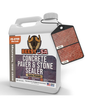 Beest Paver Sealer Wet Look Satin Finish Stone Sealer Stamped Concrete Sealer Outdoor Indoor Color Enhancing Driveway Se