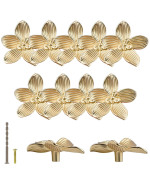 Brosay Gold Flower Drawer Knobs Creative Petal Kitchen Cabinet Knobs Dresser Knobs Furniture Cupboard Drawer Pulls Handles For W