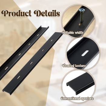 Blulu 2 Pcs 24 C Channel Steel Support Metal Support Bracing Hidden C Bracket For Table Top Live Edge Slab Woodworking Black