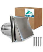 Filprofi Wall Vent Cover Exhaust Duct Kit Outside The House Kitchen Fan Dryer Deflector 6 Inch