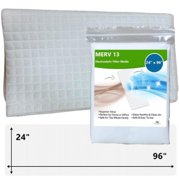 Merv 13 Filter Media Cut To Fit Air Filter Material Washable Air Filter 24 X 96 X 116