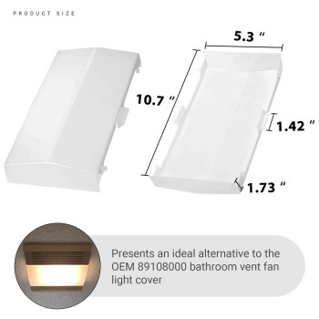 Calpalmy Exact Replacement 89108000 Bathroom Vent Fan Light Lens Cover Compatible With Broan Nutone Bathroom Fan Light Cover 7