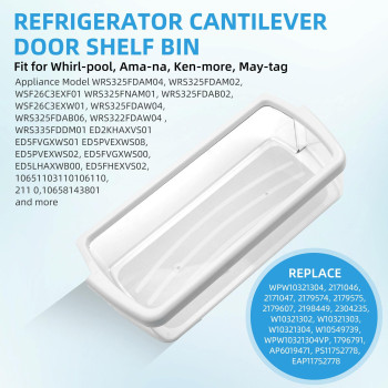 Wpw10321304 Refrigerator Door Shelf Bin Replacement For Whirlpool Fridge Replace W10321304 Wrs325Fdam04 Wrs325Fdab02 Wrs325Fd