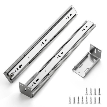 14 Inches Drawer Slides 10 Pairs Soft Close Drawer Slides Heavy Duty Side Mount Ball Bearing Drawer Slides Brushed Nickel Draw