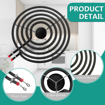 5304430149 5304430150 Black Porcelain Drip Pan Set Mp22Ya Electric Range Burner Element Unit Set By Ceniparcompatible With Fr