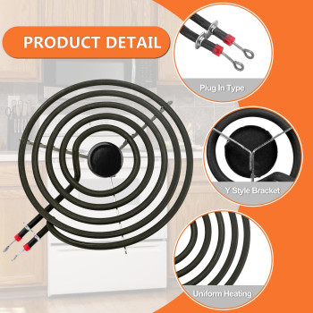 W10290350 W10290353 Porcelain Burner Drip Pan Bowls Mp22Ya Electric Range Burner Element Unit Set By Ceniparcompatible With W