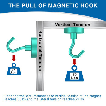 Lovimag Cruise Must Haves 80Lb Magnet Hooks Green Cruise Magnets For Door Cruise Door Magnets Magnetic Hooks For Hanging6Pa