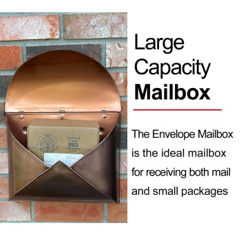 Nach Envelope Wall Mount Mailbox Large Mailboxes For Outside Wall Mount Extra Large Capacity Mailbox For Outside Antique Copp