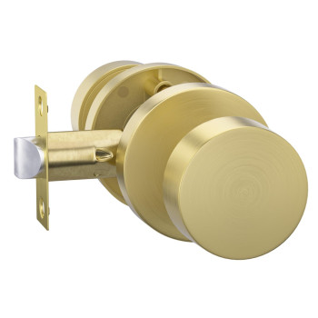 Goldenwarm 1 Pack Brushed Gold Passage Door Knob Zincalloy Brushed Brass Closet Door Knob Brushed Gold Passage Door Knob For