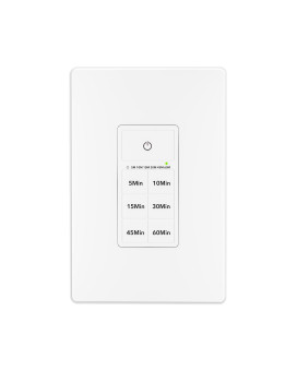 Bnlink Countdown Timer Switch For Exhaust Fan Bathroom Fan Light Switch Timer Indoor With Push Button 51015304560Mins Wa