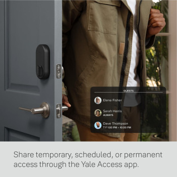 Yale Approach Smart Wifi Deadbolt Retrofit Smart Lock Unlimited Virtual Keys App Remote Control Keyless Entry Black