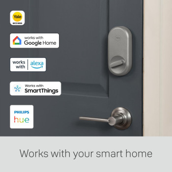 Yale Approach Smart Wifi Deadbolt Retrofit Smart Lock Unlimited Virtual Keys App Remote Control Keyless Entry Silver