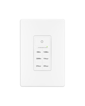 Bnlink Countdown Timer Switch For Exhaust Fan Bathroom Fan Light Switch Timer Indoor With Push Button 5103060Mins 24Hours