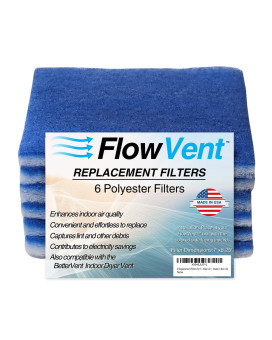 Flowvent Indoor Electric Dryer Vent Filters Dual Filtering For Clean Air Simple Maintenance Waterfree Made In The Usa