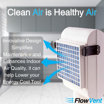 Flowvent Indoor Electric Dryer Vent Filters Dual Filtering For Clean Air Simple Maintenance Waterfree Made In The Usa