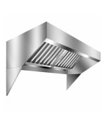 Gaomon Commercial Exhaust Hood 5Ft Rust Resistant Vent Hood Food Truck Hood Exhaust 201 Stainless Steel With 2 Detachable Ushap