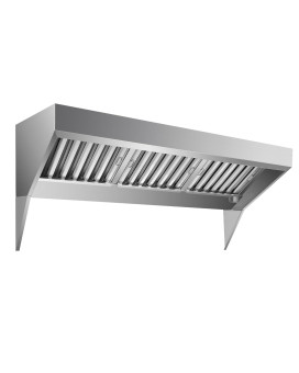 Gaomon Commercial Exhaust Hood 6Ft Rust Resistant Vent Hood Food Truck Hood Exhaust 201 Stainless Steel With 3 Detachable Ushap