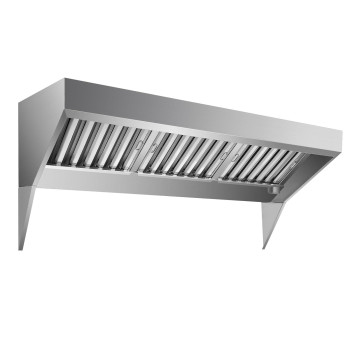 Gaomon Commercial Exhaust Hood 6Ft Rust Resistant Vent Hood Food Truck Hood Exhaust 201 Stainless Steel With 3 Detachable Ushap