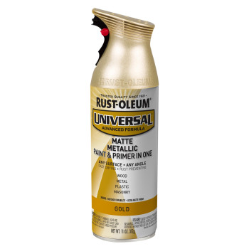 Rustoleum 387992 Universal All Surface Metallic Spray Paint 11 Oz Matte Gold