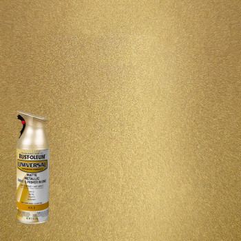 Rustoleum 387992 Universal All Surface Metallic Spray Paint 11 Oz Matte Gold