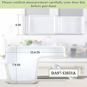 Da9712651A Door Shelf Basket Bin Upper Left Compatible With Samsung Rf263