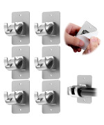 6Pcs No Drill Curtain Rod Brackets Selfadhesive Curtain Rods No Drilling Universal Plastic Nail Free Adjustable Curtain Rod H