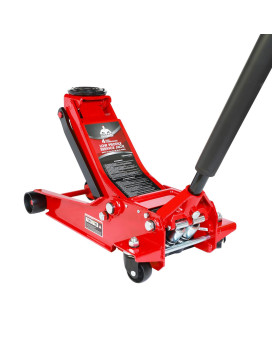 Jack Boss 4 Ton Floor Jack Hydraulic Low Profile Floor Jack With Dual Piston Quick Lift Pump 4 Ton 8 800 Lbs Capacity Red