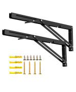 Lsk Folding Shelf Brackets 16 Inch Heavy Duty Collapsible Shelf Bracket Wall Mounted L Table Hinges Brackets For Bench Table