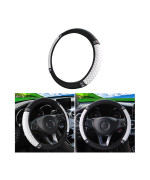 Osilly Bling Car Steering Wheel Cover 15 Inch Rhinestones Soft Leather Elastic Steering Wheel Protector Sparkly Crystal Diamon