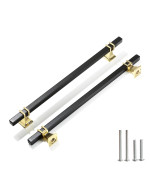 Redunest Cabinet Pulls Matte Black And Gold Cabinet Handles 2 Pack 10 Inch Kitchen Door Cupboard Wardrobe Drawer Handles Cabin