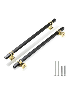 Redunest Cabinet Pulls Matte Black And Gold Cabinet Handles 2 Pack 10 Inch Kitchen Door Cupboard Wardrobe Drawer Handles Cabin