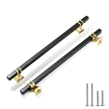 Redunest Cabinet Pulls Matte Black And Gold Cabinet Handles 2 Pack 10 Inch Kitchen Door Cupboard Wardrobe Drawer Handles Cabin