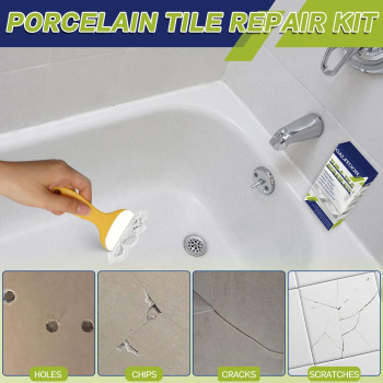 Porcelain Repair Kit Fiberglass Tub Repair Kit Shower Sink Bathtub And Countertop Tile Repair Kit Repair Chips Dents Cracks