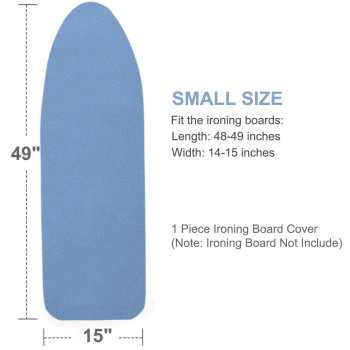 Vividpaw Ironing Board Cover And Pad 15X48 15X49 Thick Padding Elastic Edge Silicone Coated Resist Scorching And Staining