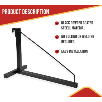 Mytee Products 2 Pack 1 Tier Shipping Container Shelving Bracket With Hooks 16X18 550 Lbs Wll Black Powder Coated Steel