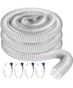 Pvc Dust Collection Hose 2 12 X 20 Made In Usa With 4 Thumbscrew Clamp Puncture Resistant Pvc Dust Collection Hose With Carb