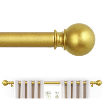 Brass Gold Curtain Rods 18 To 60 Inches155 Feet 58 Inch Splicing Drapery Rods Small Curtain Rods Set Size 1860 Brass