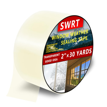 Swrt 2 X30Yd90Ft Transparent Door And Window Weather Stripping Tape Window Insulation For Winter Preventing Cold Air Loss I