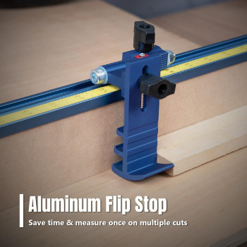 Powertec Miter Saw Fence For Miter Saw Drill Press Radial Arm Saw Includes T Track Stop Kit Tape Measures And T Track Fence