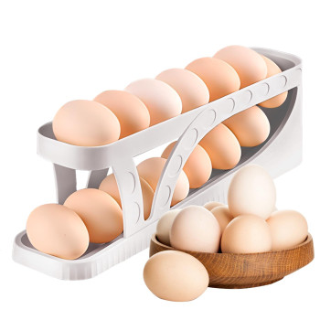 Haiaoxonr Egg Dispenserautomatic Rolling Egg Tray Organizer Holds 15 Eggs Simultaneously Space Saving Refrigerator Egg Roller