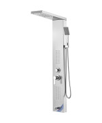 Vevor Shower Panel System 5 Shower Modes Led Shower Panel Tower Rainfall Waterfall 2 Body Massage Jets Tub Spout Handheld