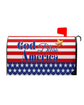 4Th Of July God Bless America Patriotic Mailbox Covers Magnetic Standard Size 255 X 21 American Stars Stripes Mailbox Wraps