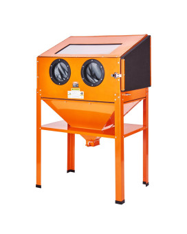 Vevor 60 Gallon Sandblasting Cabinet 40120Psi Sand Blasting Cabinet With Stand Heavy Duty Steel Sand Blaster With Blasting Gu