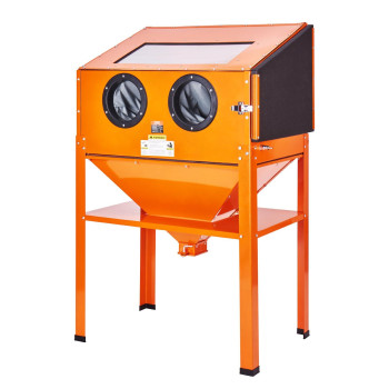 Vevor 60 Gallon Sandblasting Cabinet 40120Psi Sand Blasting Cabinet With Stand Heavy Duty Steel Sand Blaster With Blasting Gu